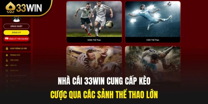Nhà cái 33WIN cung cấp đa dạng các sảnh thể thao lớn Nhà cái 33WIN cung cấp đa dạng các sảnh thể thao lớn