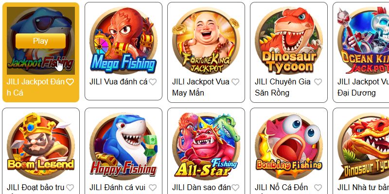 Kho game phong phú tại sảnh Jili 33WIN